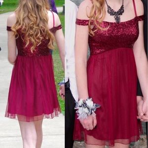 Cold-Shoulder Homecoming Dress